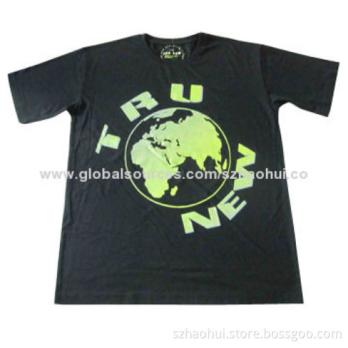 Men's Fashion Design Cotton Jersey T-shirt with Silkscreen Logo, Brand and Design Can be Custom Made